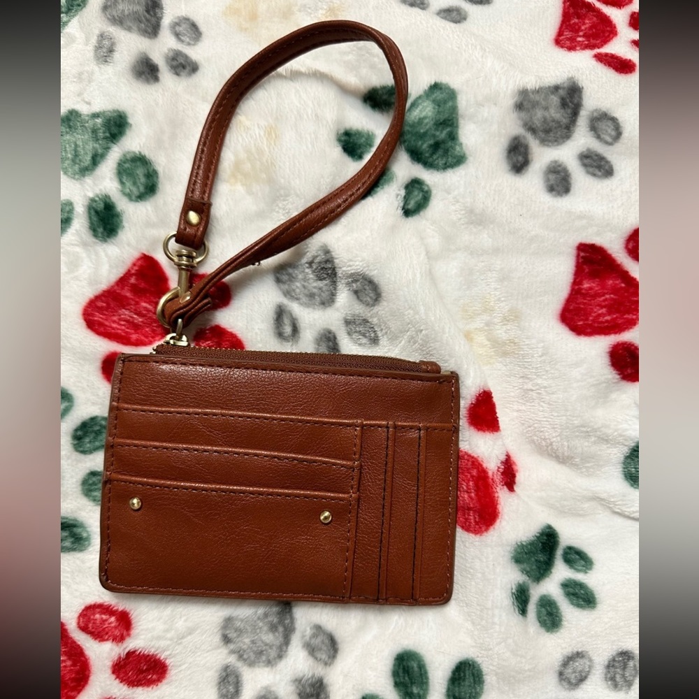 Brown handheld wallet